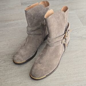 UGG Kelby Slim Fit Luxe Edition Rich Suede Boots in Grey Brown Gold for Women